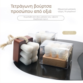 Shunreng βούρτσα καθαρισμού προσώπου με τρίχες από συνθετικές ίνες, ξύλινη κοντή λαβή, μοντέλο sr-0131, συσκευασία ενός τεμαχίου