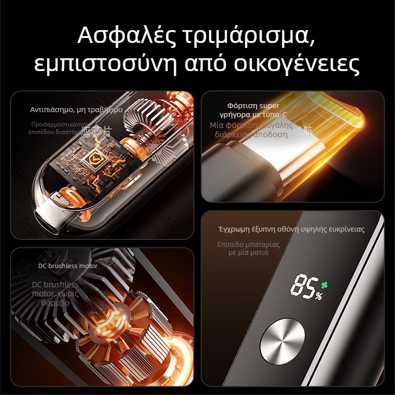 Τριμερ για τρίχες μύτης - επαναφορτιζόμενο, αδιάβροχο, ABS περίβλημα, ενσωματωμένη μπαταρία (Διάρκεια >30 ημερών, Μπαταρία 100–300 mAh, Πλένεται)