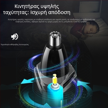 Kemei ηλεκτρικός κοπτήρας για τη μύτη, λεπίδα από ανοξείδωτο ατσάλι, κεφαλή πλενόμενη 360°, τροφοδοσία με μπαταρία τύπου dry cell