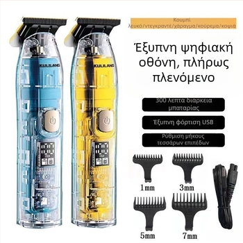 Μηχανή Κουρέματος Μαλλιών Κάρι Γουλφ και Ηλεκτρικός Τριμερ – Ασύρματο, Επαναφορτιζόμενο, Αδιάβροχο, Αποσπώμενη λεπίδα από ατσάλι για άνδρες και παιδιά