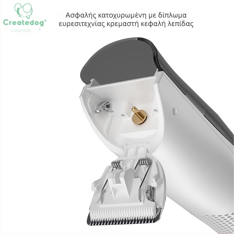 Βρεφικός κουρευτής μαλλιών με κεραμική λεπίδα, κινητήρας με βούρτσες, επαναφορτιζόμενη ενσωματωμένη μπαταρία 500–800 mAh, πλενόμενος σώμα, αδιάβροχος, λειτουργεί έως 1 ώρα