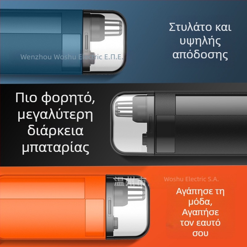 Ηλεκτρικός τρίμερ ρινών για άνδρες, επαναφορτιζόμενος, αποσπώμενη και πλένεται κεφαλή κοπής, ABS υλικό