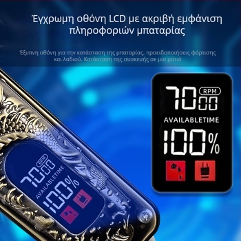Σετ κοπής μαλλιών με επαναφορτιζόμενο κινητήρα με βουρτσες, αλουμινένιο περίβλημα, ενσωματωμένη μπαταρία 1000–1200 mAh, αυτονομία 1–3 ώρες, χαμηλός θόρυβος.