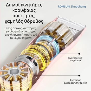 Παιδικό κοπτικό μαλλιών – υπέρ-αθόρυβο με αυτόματη αναρρόφηση τριχών, επαναφορτιζόμενο, 5W, αδιάβροχο ηλεκτρικό κουρευτικό