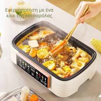 Ηλεκτρικός ατμομάγειρας με χωρητικότητα 10 λίτρων, πολυεπίπεδη σχεδίαση (3+ επιπέδα), εσωτερικό δοχείο από ανοξείδωτο ατσάλι, 1500 W, έλεγχος με μικροϋπολογιστή