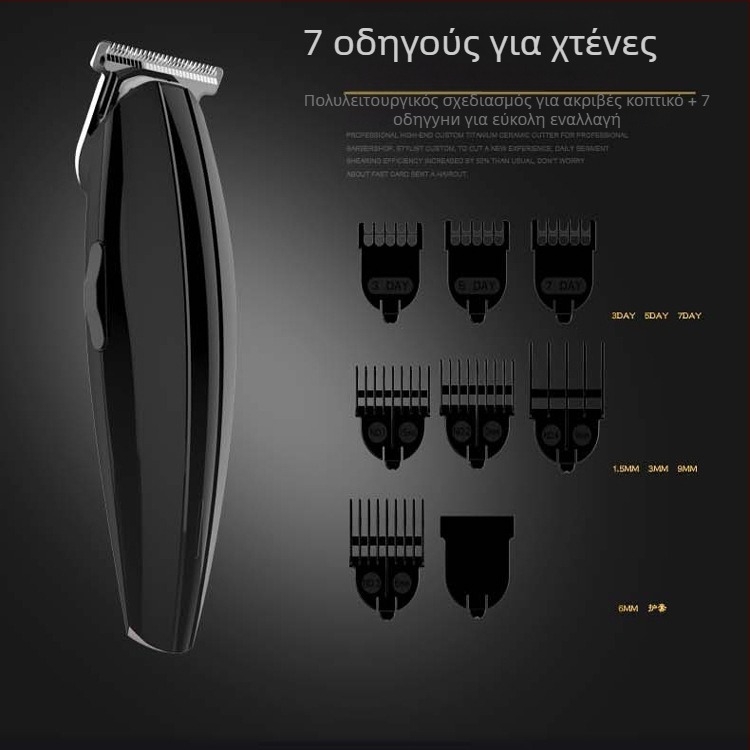 Ηλεκτρικό κουρευτικό μαλλιών JM-658 – κεραμική λεπίδα, αφαιρούμενη κεφαλή κοπής, τέσσερις τύποι λεπίδων, επαναφορτιζόμενο μέσω USB