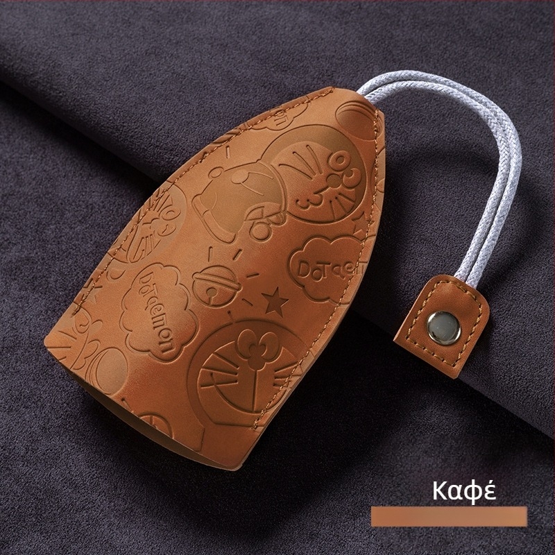 Θήκη κλειδιού αυτοκινήτου — παγκόσμια συμβατότητα, συνθετικό δέρμα μικροϊνών, στυλ καρτούν