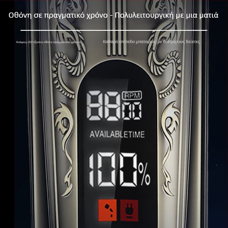 Σετ κουρευτικής μηχανής με αντίκα – Ηλεκτρικό τριμερ με ενσωματωμένη μπαταρία 1000-1200mAh, αυτονομία 1-3 ω., κινητήρας με βούρτσες, χαμηλός θόρυβος (<36 dB)