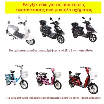 Καθρέπτης οπίσθιας όψης για ηλεκτρικά οχήματα - ευρύ πεδίο προβολής, καθολική συμβατότητα με τρίκυκλα