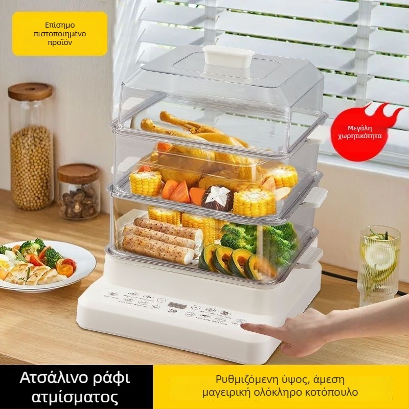 Ηλεκτρικός ατμομάγειρας με μονή στρώση, χωρητικότητα άνω των 10 L, έλεγχος αφής, λειτουργία ραντεβού