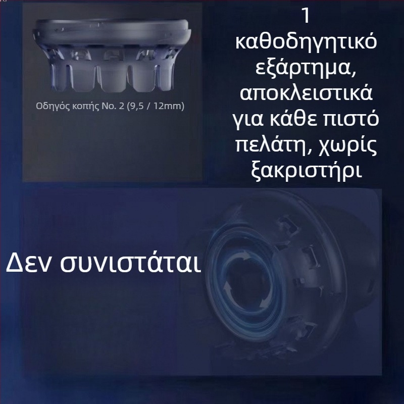 Ηλεκτρική μηχανή κοπής μαλλιών με μοτέρ χωρίς ψήρες, κεραμικές λεπίδες, επαναφορτιζόμενη, ενσωματωμένη μπαταρία, χαμηλός θόρυβος