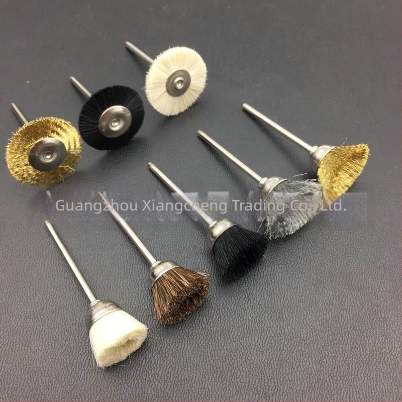 Βούρτσα καθαρισμού νυχιών με κεφαλή λείανσης και βούρτσα σκόνης – ανοξείδωτος χάλυβας, 10 g, εργαλείο λείανσης επιφανείας νυχιών, προέλευση Γκουανζού, χωρίς κατάλοιπα