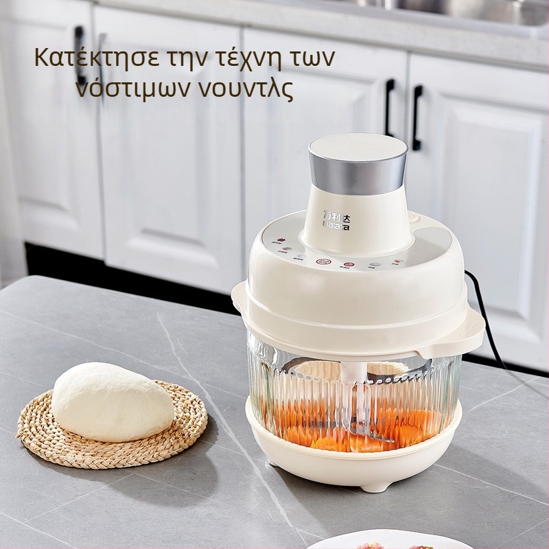 Ηλεκτρικός πολυλειτουργικός μύλος κρέατος για οικιακή χρήση, χωρητικότητα 5–10 L, 4 λεπίδες, πλήρως αυτόματος με έλεγχο αφής, ταχύτητα 10000–19999 σ.α.λ., τάση ≤36V