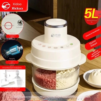 Μίξερ ζύμης 5 L, έλεγχος αφής, 4 λεπίδες, ταχύτητα κινητήρα έως 10.000 rpm, τάση 111–240 V