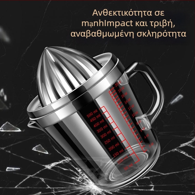 Χειροκίνητος Συμπιεστής Χυμού από 304 Ανοξείδωτο Ατσάλι και Γυαλί, Πολυλειτουργικός, Μοντέρνος Σχεδιασμός, Διαθέσιμη Παραμετροποίηση, Ιδιωτική Ετικέτα Διαθέσιμη