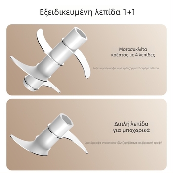 Πολυλειτουργικός επεξεργαστής τροφίμων για κιμά και βρεφική τροφή – ασύρματος, φορητός, 4 λεπίδες, 1η ταχύτητα, χωρητικότητα κάτω από 1 L, ≤36 V, μέγιστη 10000 rpm