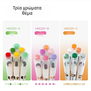 Σετ Deli με σφραγίδες ρολού και ακρυλικούς μαρκαδόρους για μαθητές και παιδιά, 24 κουτιά σε συσκευασία