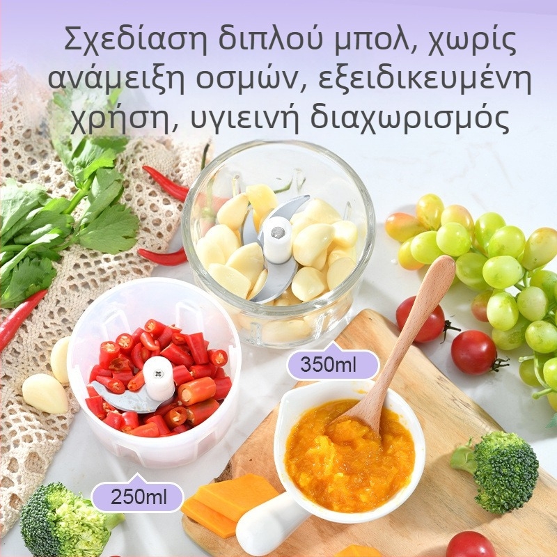 Kraft Stars Ασύρματος ηλεκτρικός μασήρας σκόρδου με 6+ λεπίδες, >40.000 rpm, χωρητικότητα κάτω από 1 L, τηλεχειριστήριο