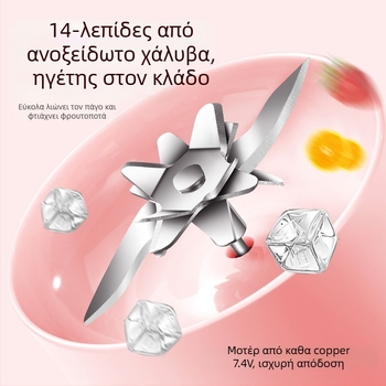 Φορητός αποχυμωτής οικιακής χρήσης – Ασύρματη φόρτιση, ισχύς 150W, έως 20000 RPM, χωρητικότητα 400 mL, σύστημα φυγοκέντρησης