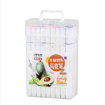 Διπλής άκρης μαρκαδόρος υδατικής βάσης | Μοντέλο FT0020 | Πλαστικό περίβλημα | Μάρκα Fengtu | Χωρίς προσαρμογές