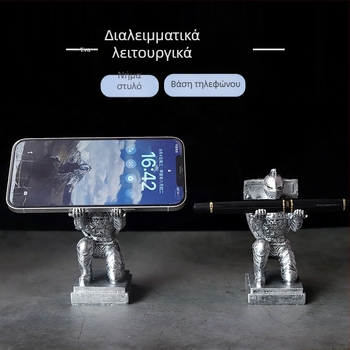 Θήκη στυλό — ιππότης με θώρακα, διακοσμητικό επιτραπέζιο αναμνηστικό αποφοίτησης (Υλικό: Ρητίνη; Μοντέλο: Sf-pen holder; Μάρκα: Ordinary; Εκτύπωση λογοτύπου: Ναι)