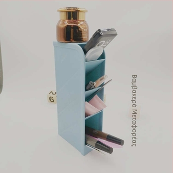 Κεκλιμένος κρατήρας για στυλό, πλαστικό δοχείο αποθήκευσης με πολλαπλά κάθετα διαμερίσματα, κατασκευασμένος από PP και σκόνη από σιτάρι, φιλικός προς το περιβάλλον