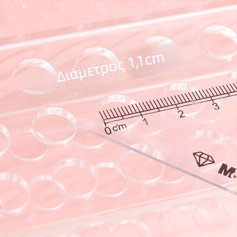 Ράφι προβολής στυλό - ακρυλικό, διαφανές, πολλαπλών επιπέδων, τετράγωνης μορφής, μάρκα Michelle, χωρίς λογότυπο