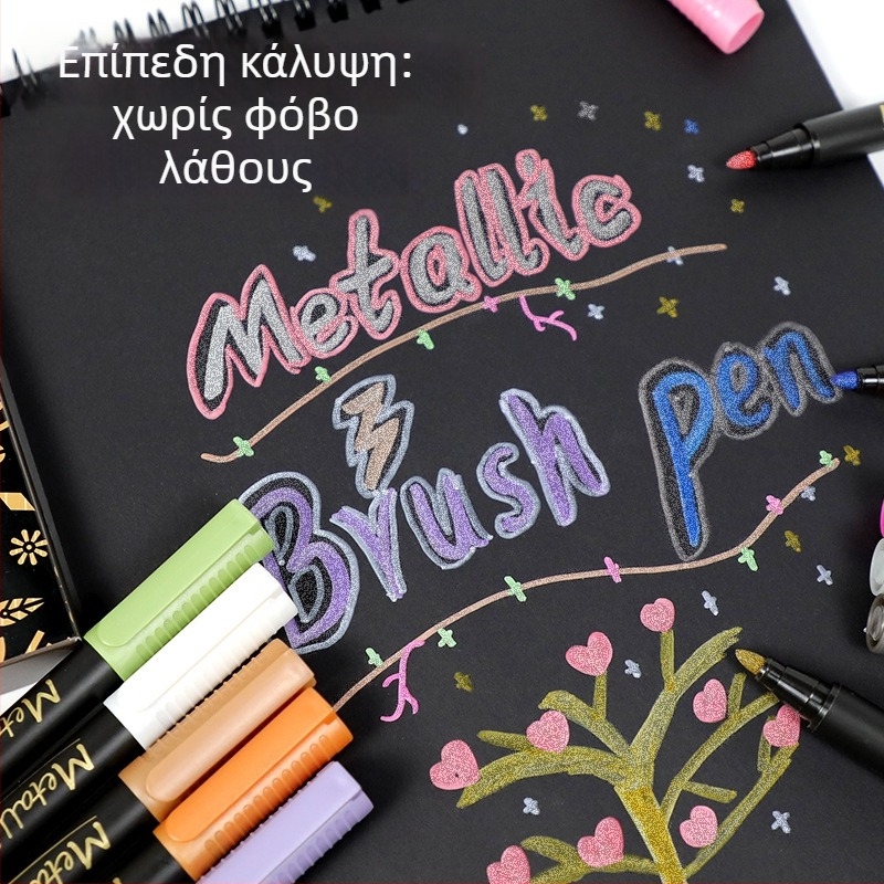 Μεταλλικός μαρκαδόρος για DIY ζωγραφική σε κεραμικά, με δυνατότητα στοίβαξης, σκληρή άκρη (Μάρκα: apao; Αναπληρώσεις: 12; Συσκευασία: Βασική συσκευασία)