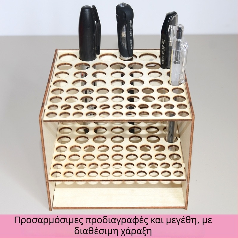 Ξύλινο δοχείο στυλό γραφείου με πολλαπλές θήκες, τετράγωνο σχήμα, μοντέλο Fxbj, δυνατότητα εκτύπωσης λογότυπου και προσαρμογή