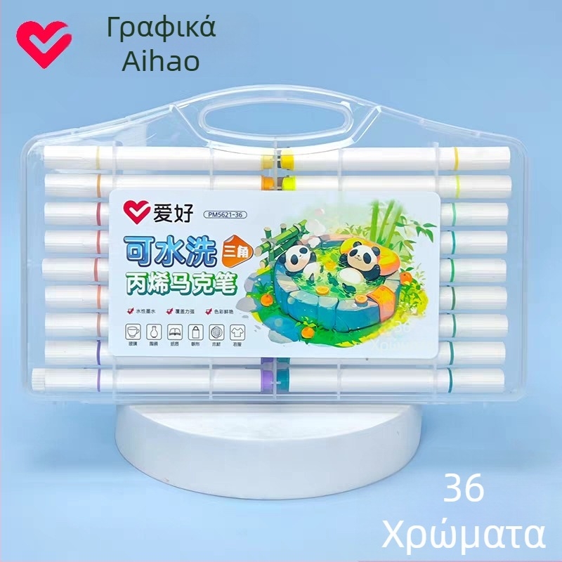 PM5621 Υδατοδιαλυμένος ακρυλικός μαρκαδόρος με τριγωνική λαβή για παιδική τέχνη