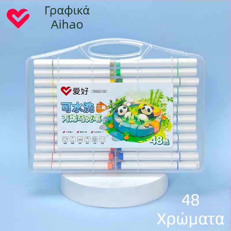 PM5621 Υδατοδιαλυμένος ακρυλικός μαρκαδόρος με τριγωνική λαβή για παιδική τέχνη