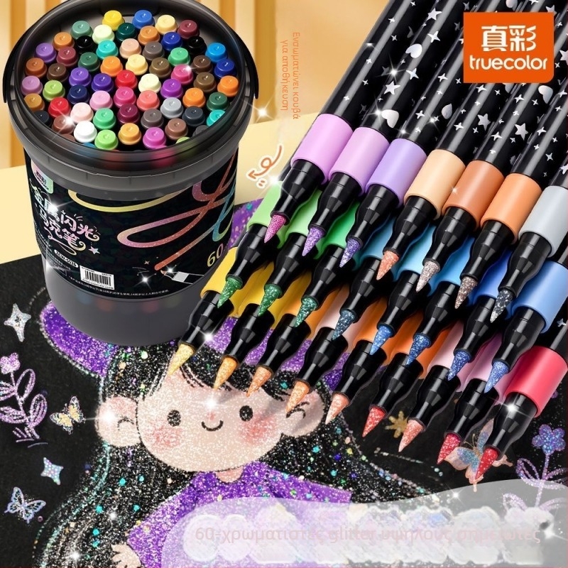 Μαρκαδόρος ακρυλικός με μαλακό κεφάλι για μαθητική τέχνη, αδιαφανής, υδατικής βάσης