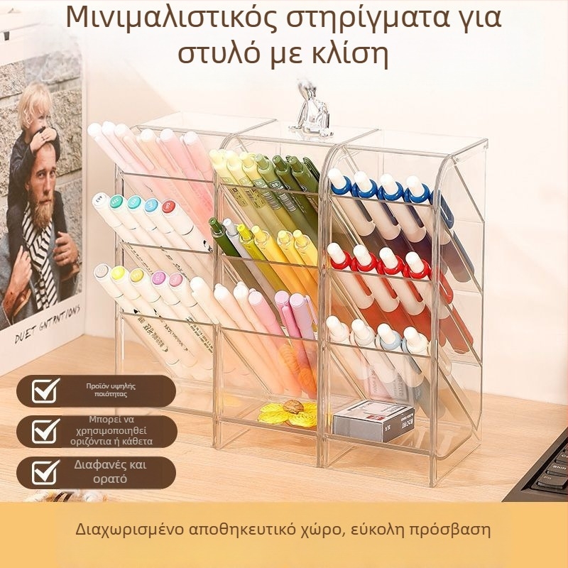 Θήκη γραφής με διαγώνια τοποθέτηση, πλαστικό, τετράγωνο σχήμα, προσαρμόσιμη