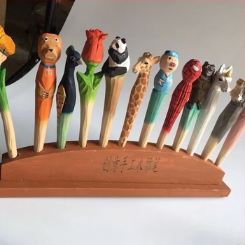 Χειροποίητος ξύλινος κρατήρας στυλό με 12 οπές, από συμπαγές ξύλο, κωδικός BshDnTKk