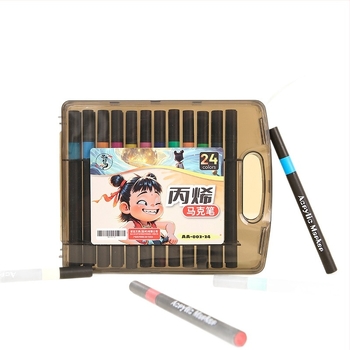 Qiwang Ακρυλικοί μαρκαδόροι με μαλακό άκρο για υδατοχρώματα, δυνατότητα στρώσης, πλένονται, σε θήκη δώρου