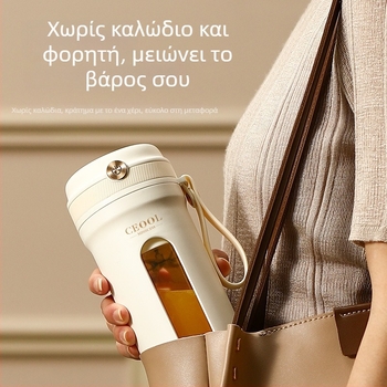 Φορητός αποχυμωτής σε κύπελλο – 18000 rpm, 150W, 5+ λεπίδες, ενσωματωμένη μπαταρία, χωρητικότητα 400 ml