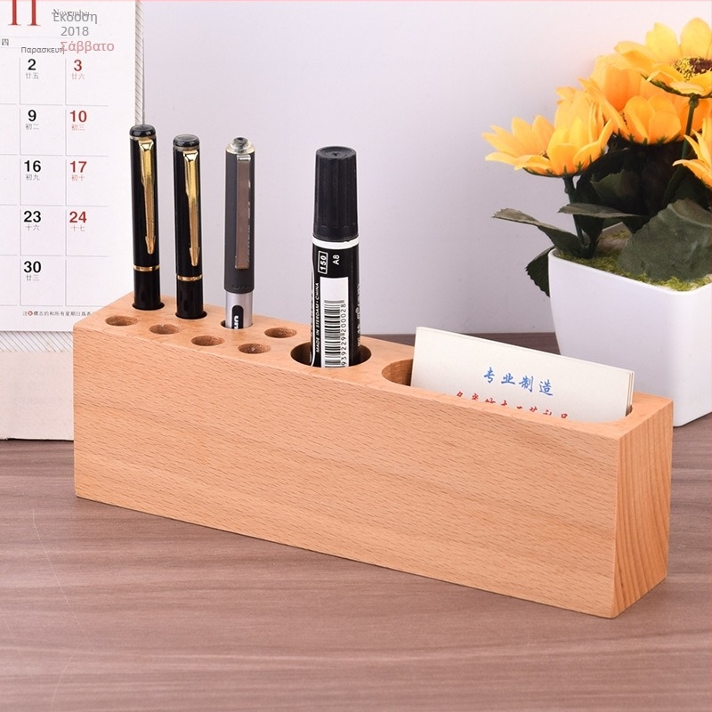 Ξύλινη τετράγωνη θήκη στυλό με εκτύπωση λογότυπου, δυνατότητα προσαρμογής, ιδιωτική ετικέτα