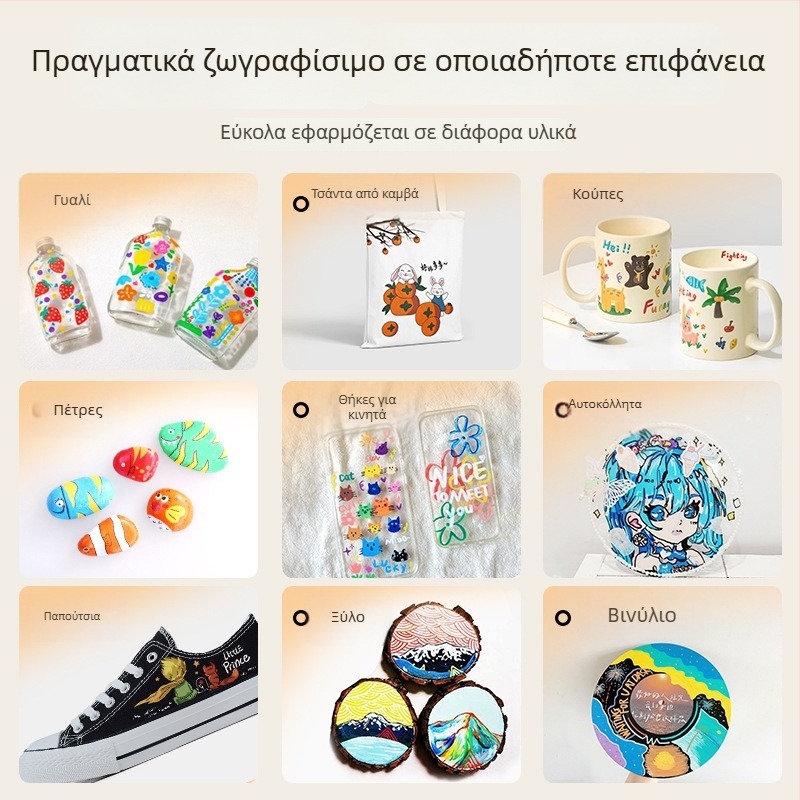 Ακρυλικοί μαρκαδόροι για παιδιά, πλενόμενοι, για δημοτικό και νηπιαγωγείο