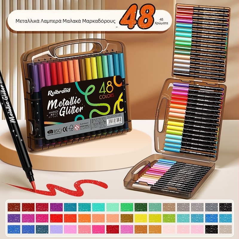 Σετ μαρκαδορών Rui Brand με μαλακή άκρη και περλέντ φινίρισμα για παιδιά – συσκευασία δώρου