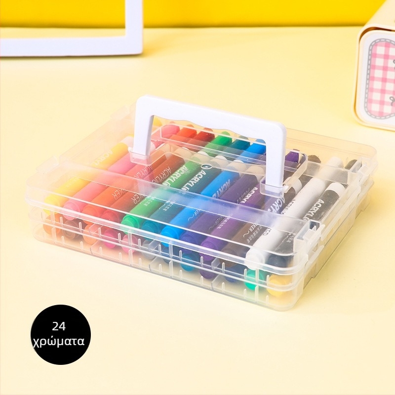 Σετ μαρκαδόρων ακρυλικών Lianxi, με μαλακό άκρο, μοντέλο 0109-11, 24 επιλογές ακρών, βασική συσκευασία