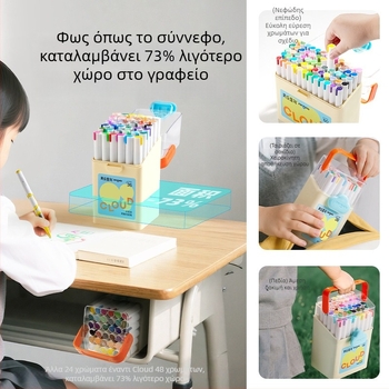 Meile Childhood Υγρός Ακρυλικός Μαρκαδόρος για Παιδιά – 24 Χρώματα Αναπλήρωσης, Βασική Συσκευασία