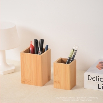 Rentong L744 Τετράγωνη ξύλινη θήκη στυλό γραφείου με δυνατότητα εκτύπωσης λογότυπου κατά παραγγελία και επεξεργασία