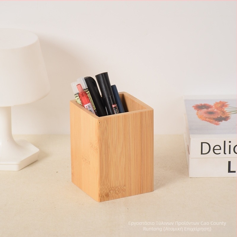 Rentong L744 Τετράγωνη ξύλινη θήκη στυλό γραφείου με δυνατότητα εκτύπωσης λογότυπου κατά παραγγελία και επεξεργασία