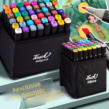 Σετ διπλής άκρης μαρκαδόρων για μαθητές – αυθεντικά Touch μαρκαδόρα για τέχνη και κινούμενα σχέδια, μαρκαδόροι με βάση το λάδι και ακουαρέλα