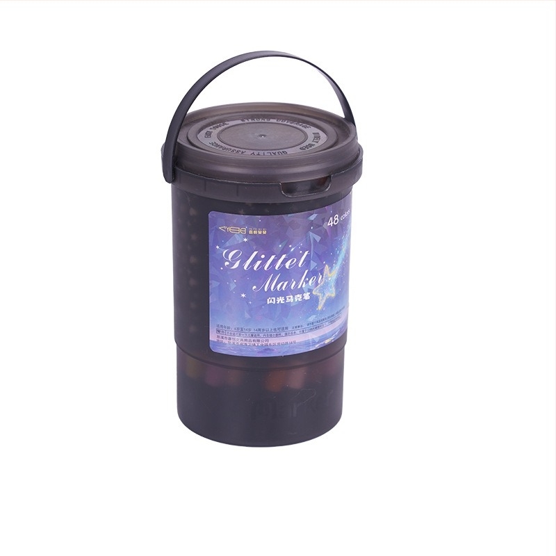 Glitter μαρκαδόρος TOUCH CHENJI wj0827 — με μελάνι σε βάση νερού, μονής άκρης, σε κουτί δώρου.