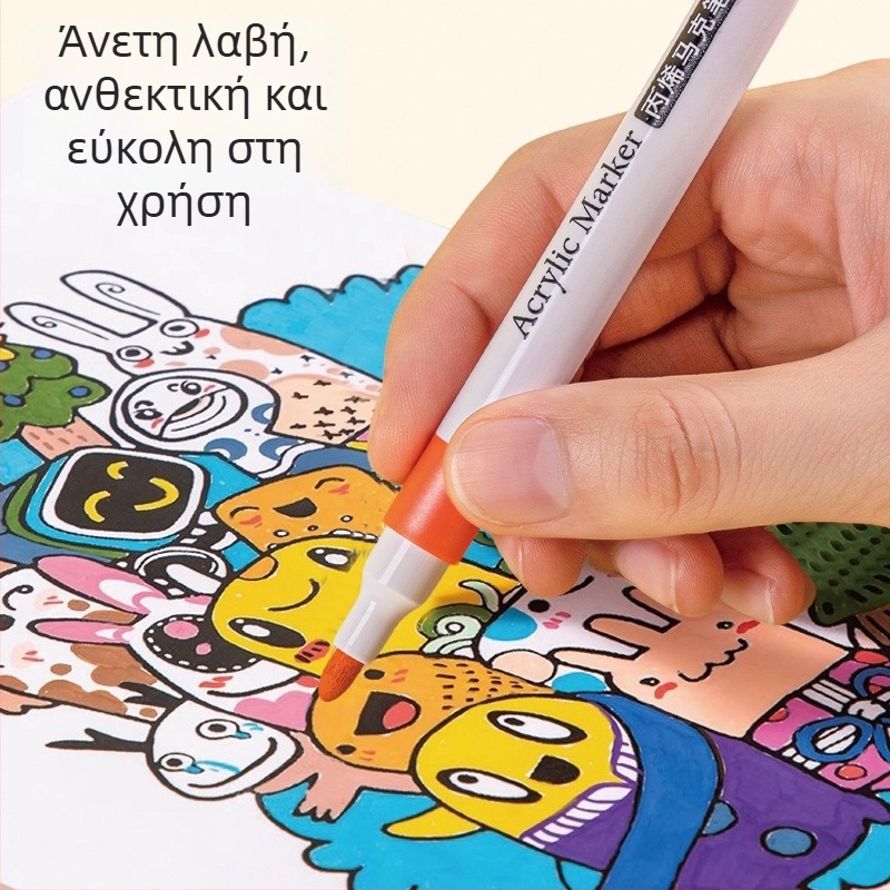 Ακρυλικός μαρκαδόρος με κεφαλή ενός σημείου — με βάση το νερό; πάχος γραμμής: τραχύ; συσκευασία: βασική; μάρκα: Fast as wind