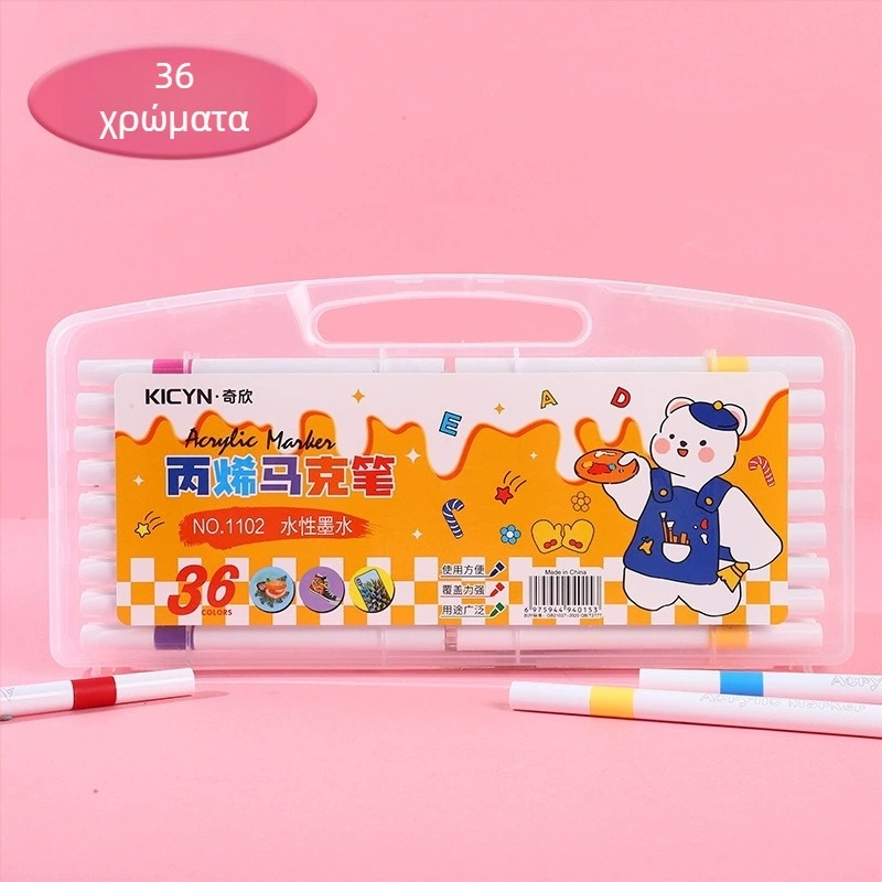 Μαρκαδόρος ακρυλικός με μαλακό άκρο για μαθητές και παιδιά – συσκευασία δώρου, αδιάβροχος, DIY ζωγραφική