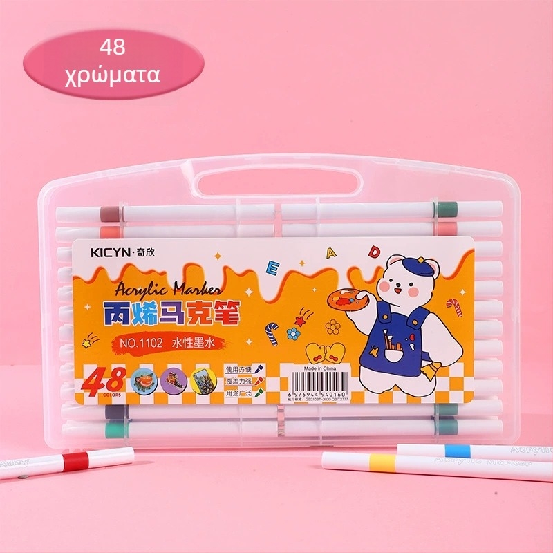 Μαρκαδόρος ακρυλικός με μαλακό άκρο για μαθητές και παιδιά – συσκευασία δώρου, αδιάβροχος, DIY ζωγραφική