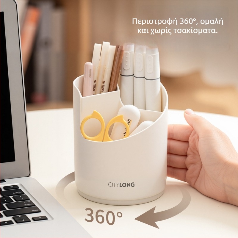 Xitianlong H-7610 Επιτραπέζιος περιστρεφόμενος οργανωτής καλλυντικών, πλαστικό, στρογγυλό σχήμα, εξατομίκευση διαθέσιμη