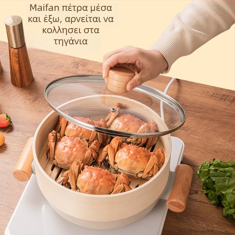 Sword διπλοεπίπεδη αλουμινένια ατμοθήκη με γυάλινο καπάκι, μοντέλο 804, βάθος 7 cm, αντικολλητικό